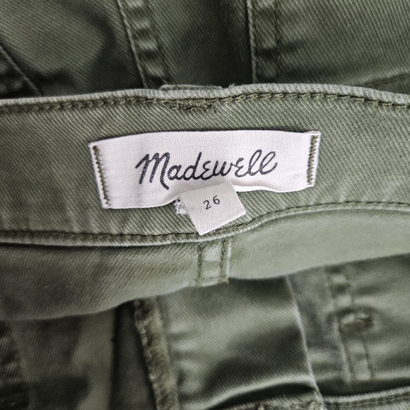 Madewell The Perfect Vintage Fatigue Short Size 26 Green - Picture 5 of 7